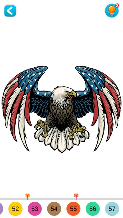 Capturas de tela do America Tattoo Color by Number