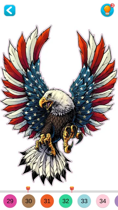 Capturas de tela do America Tattoo Color by Number