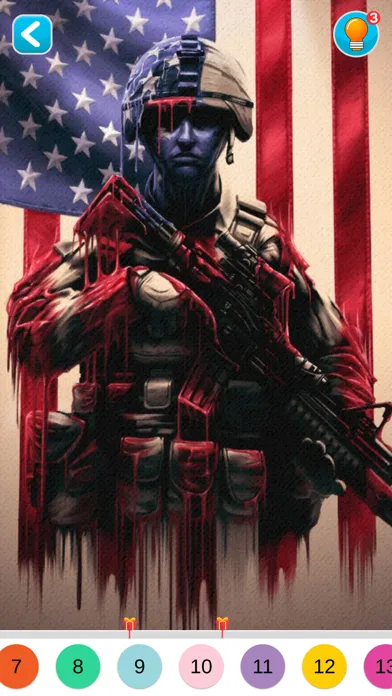 Capturas de tela do America Tattoo Color by Number
