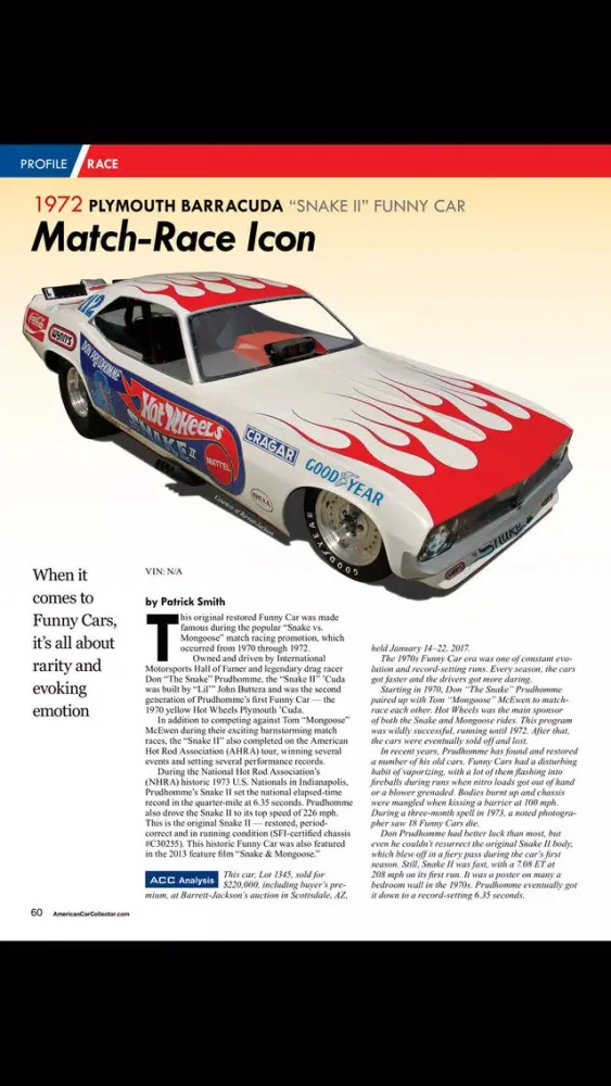 Capturas de tela do American Car Collector Magazine