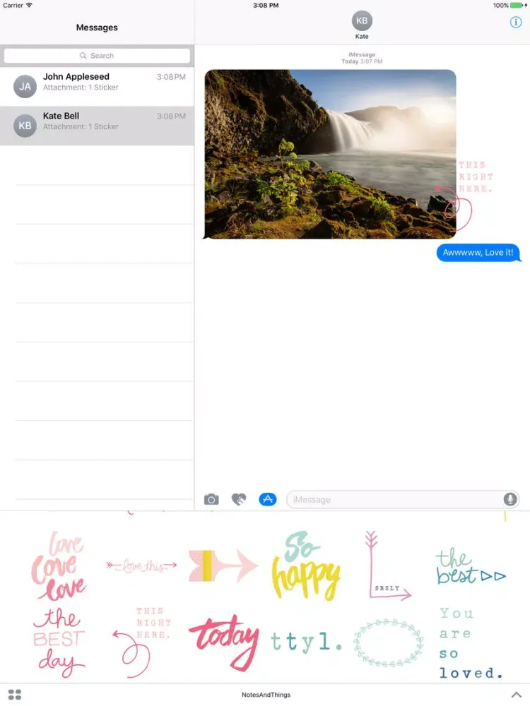 Screenshot di AC Notes & Things Stickers iPad 