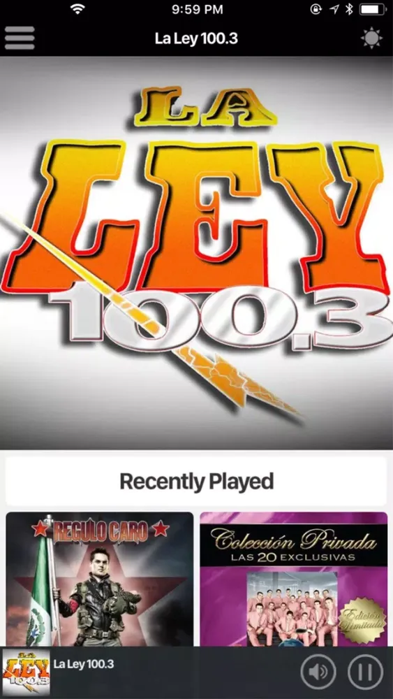 Tangkapan skrin La Ley 100.3