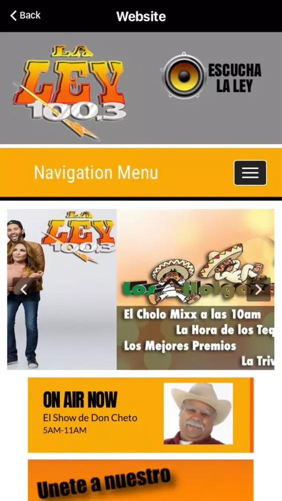 Tangkapan skrin La Ley 100.3