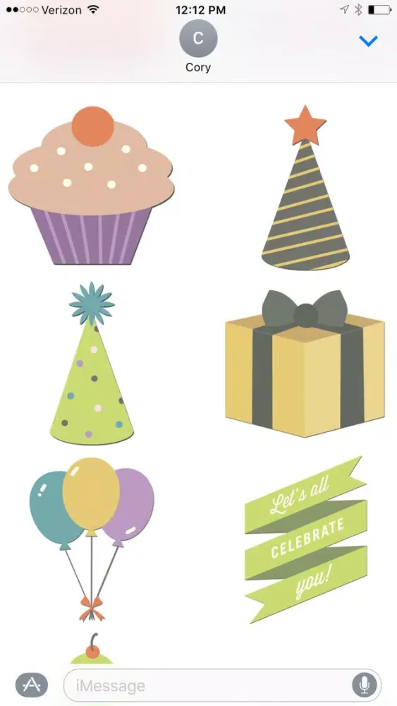 Birthday Party Sticker Pack স্ক্রিনশট