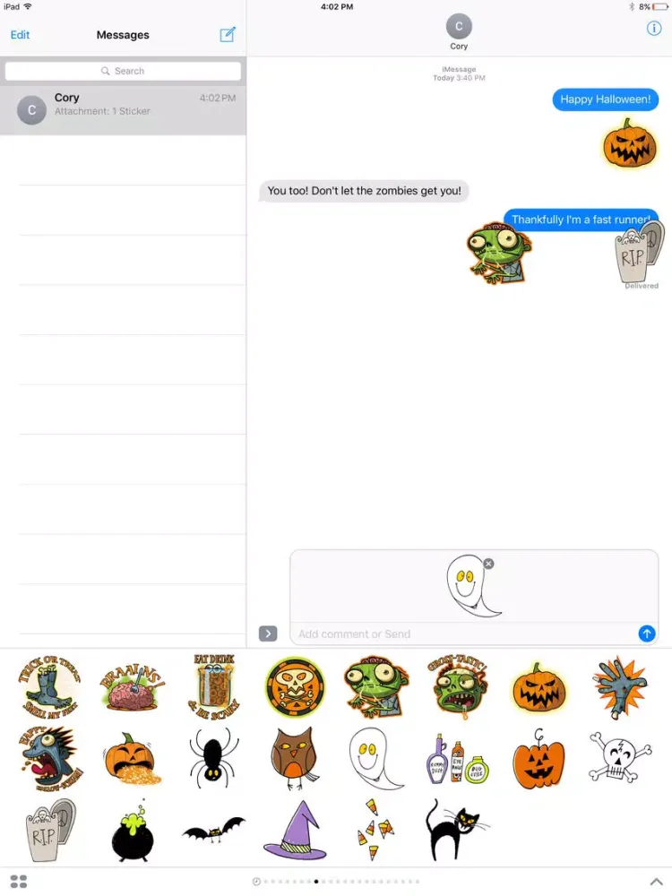 Captures d'écran de Spooky Sticker Pack iPad 