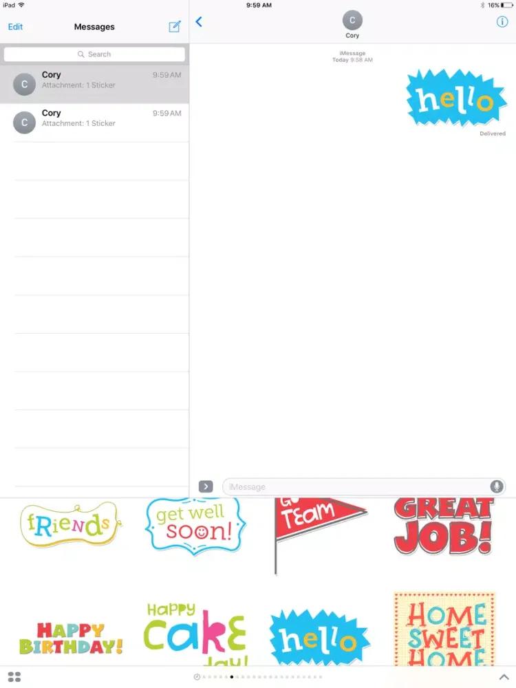 Скриншоты Verbalicious Sticker Pack iPad 