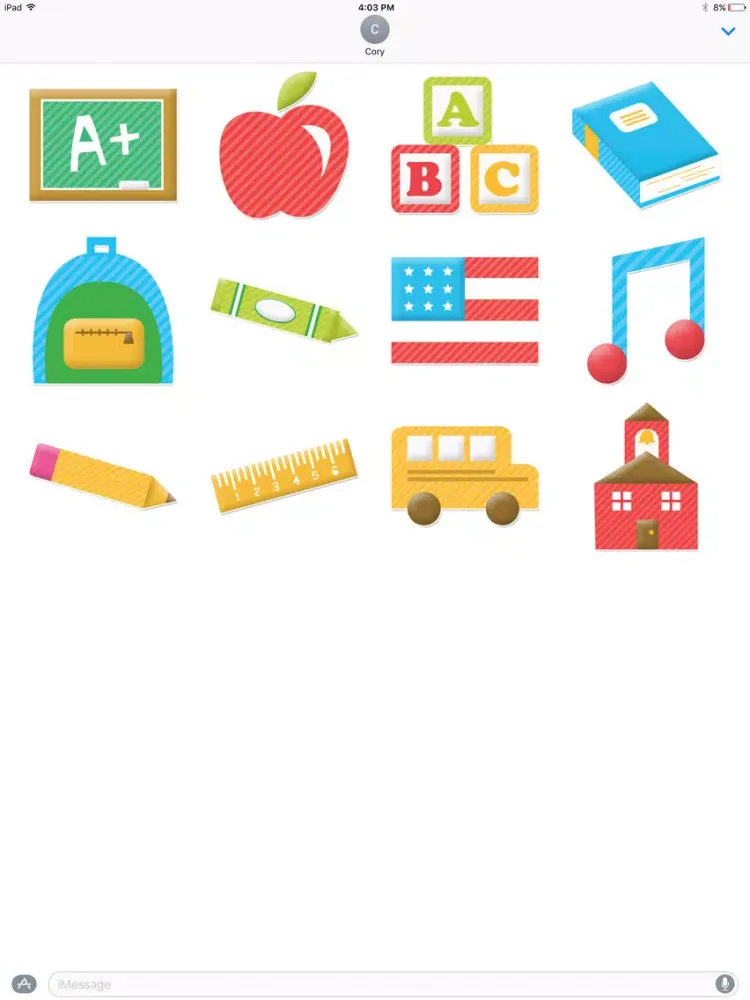 Capturas de pantalla de School Days Sticker Pack iPad 