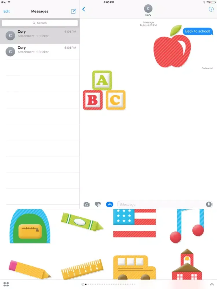 Capturas de pantalla de School Days Sticker Pack iPad 