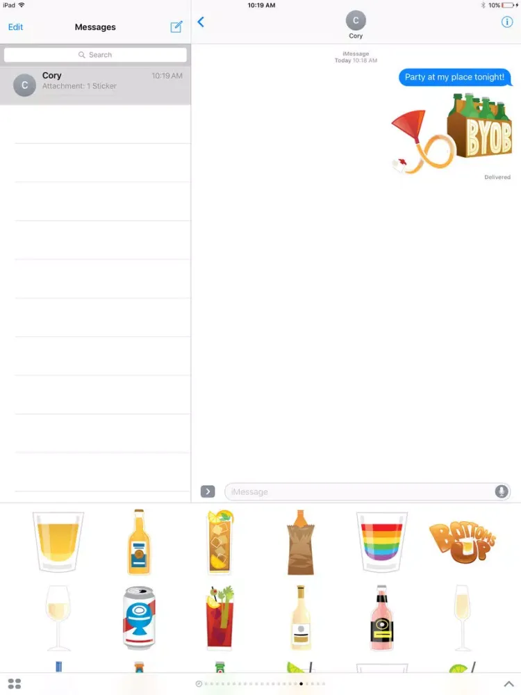 Zrzuty ekranu Get Tipsy Sticker Pack iPad 