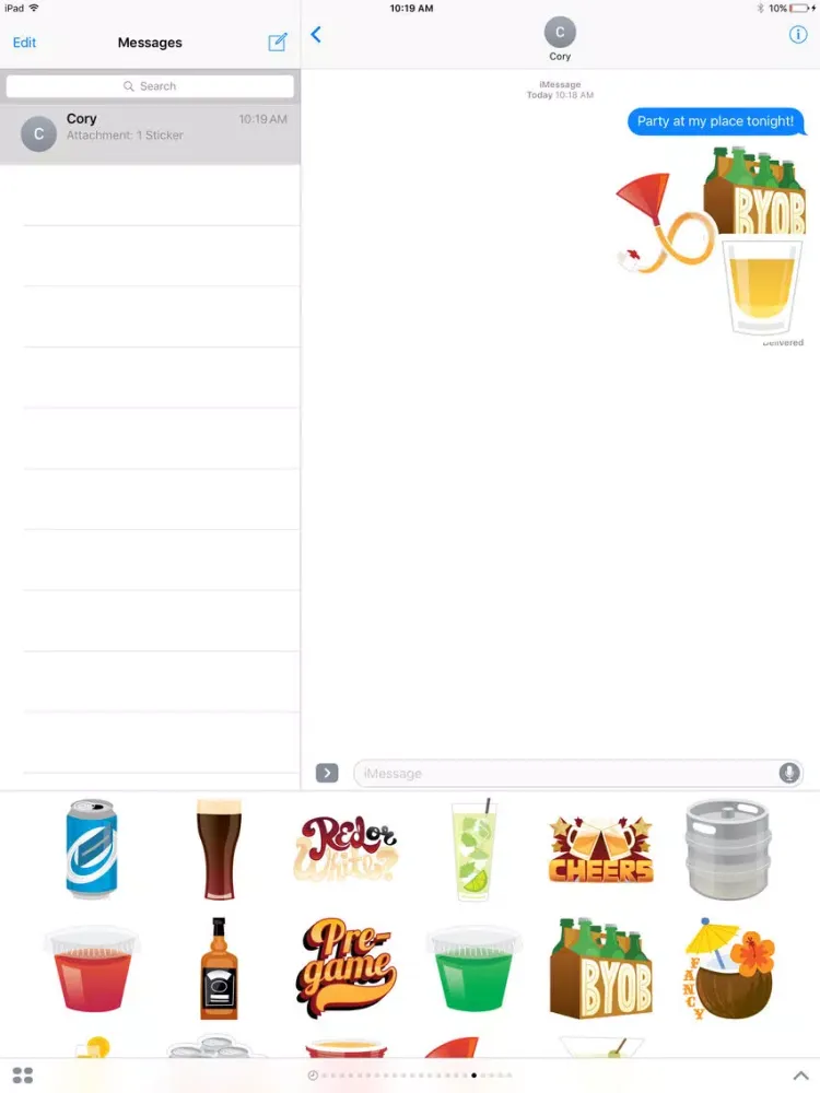 Zrzuty ekranu Get Tipsy Sticker Pack iPad 