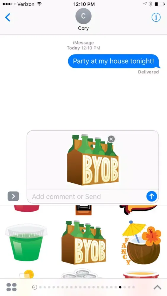 Zrzuty ekranu Get Tipsy Sticker Pack