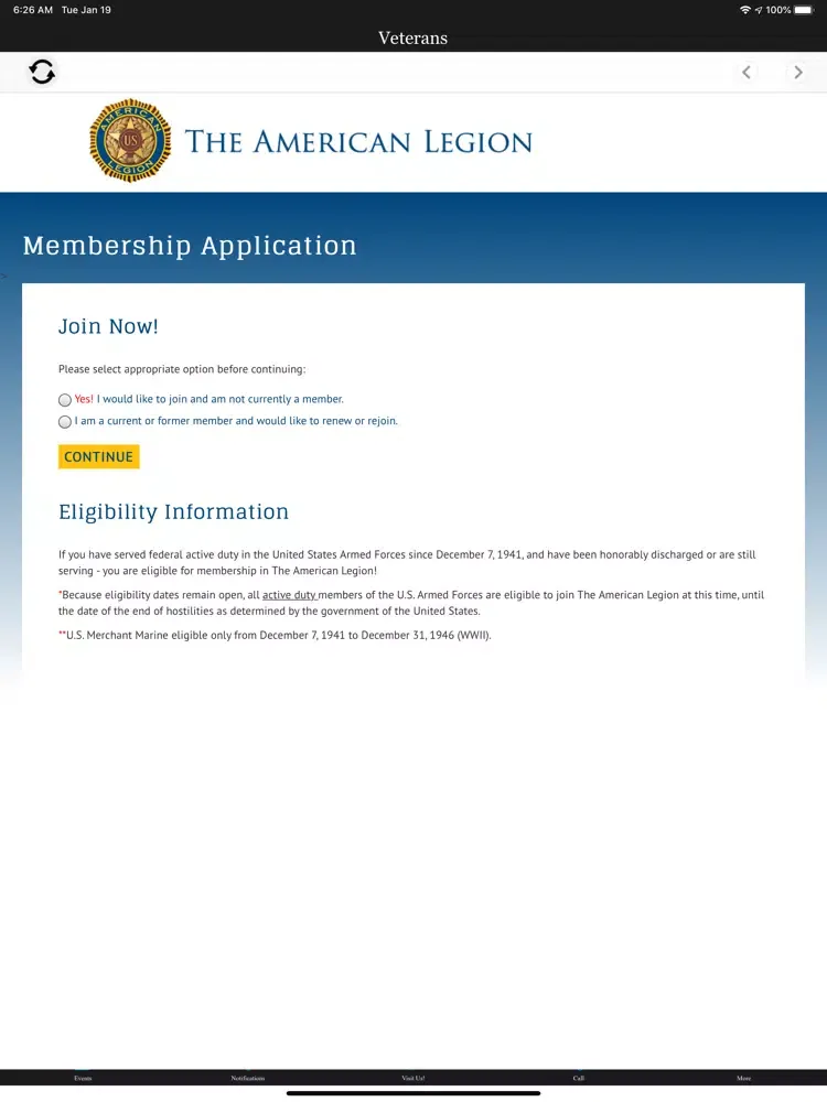 Скриншоты American Legion AK Post 28 iPad 