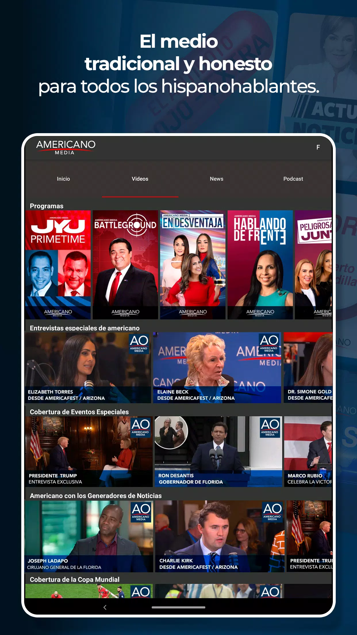 Americano Media Screenshots