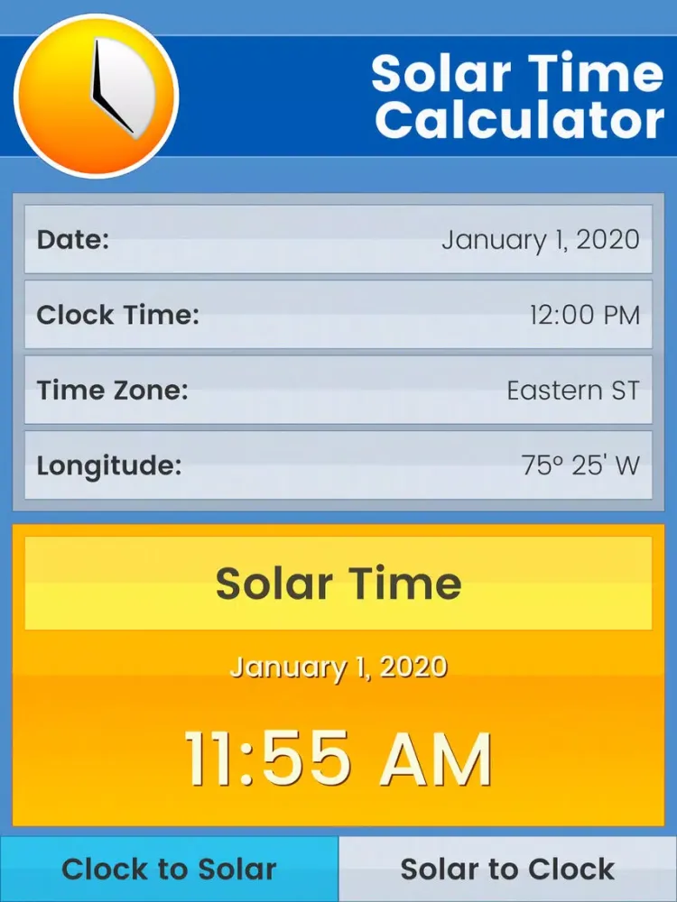 تصاویر Solar Time Calculator iPad 