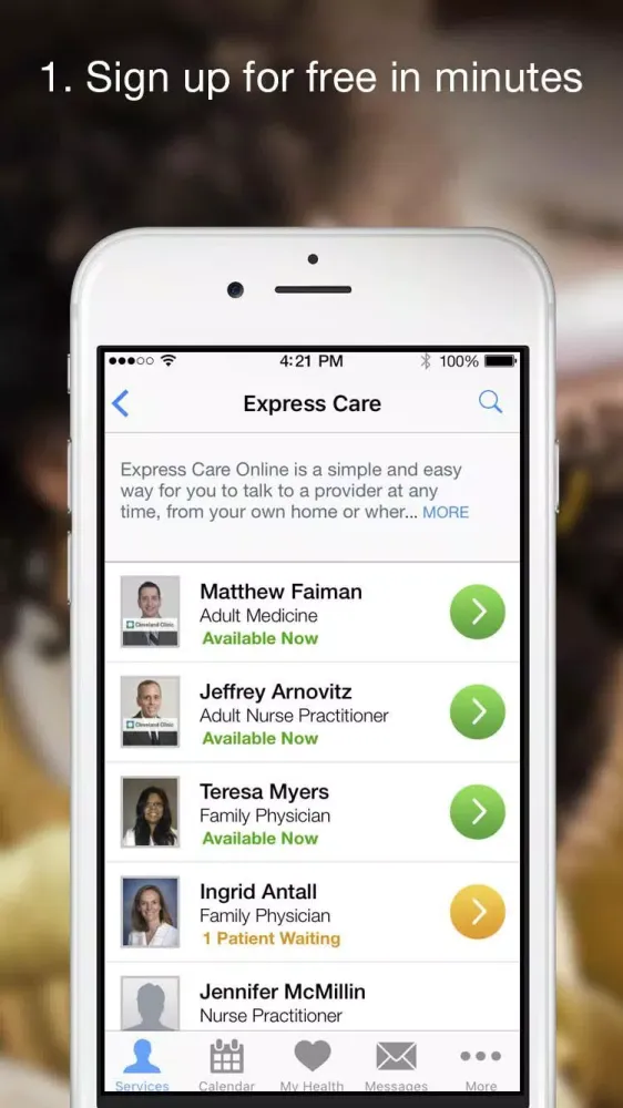Cleveland Clinic Express Care Screenshots