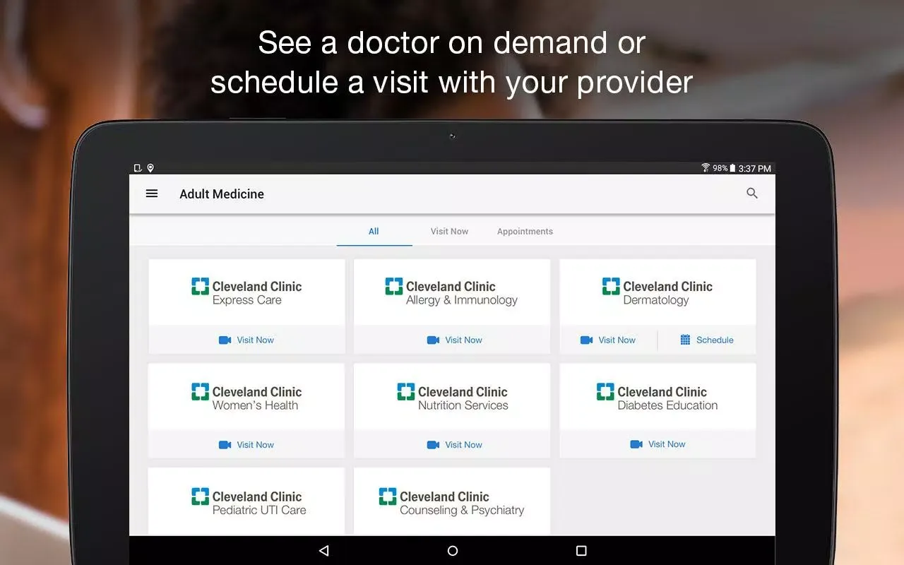 Cleveland Clinic Express Care Screenshots