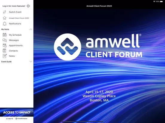 Capturas de tela do American Well Client Forum iPad 
