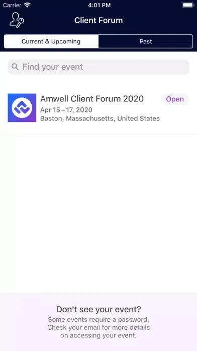Capturas de tela do American Well Client Forum