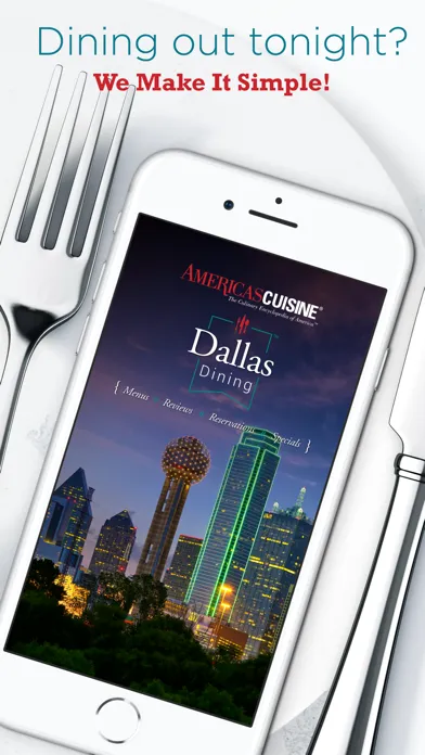 Capturas de tela do Dallas Dining