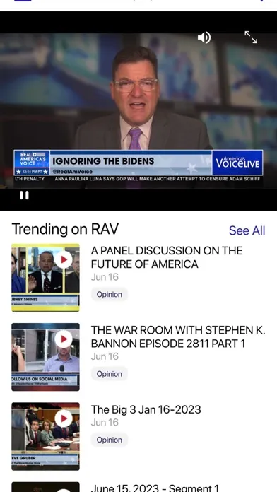 Скриншоты Real America’s Voice News