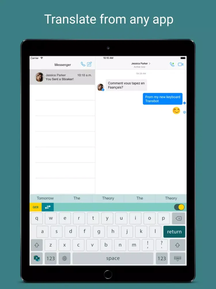 Transbot - Language Translation Keyboard iPad 應用截圖