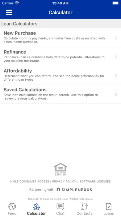 Screenshot di AmeriCU Mortgage App