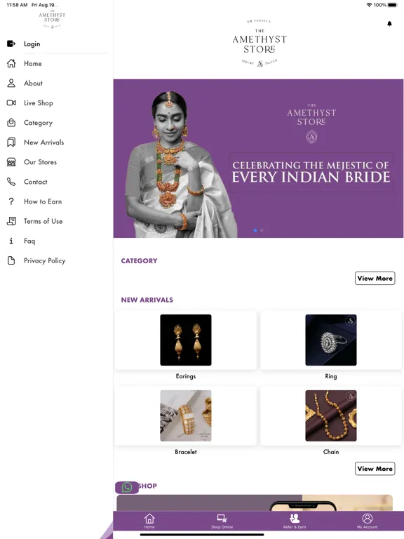 Capturas de tela do The Amethyst Store iPad 