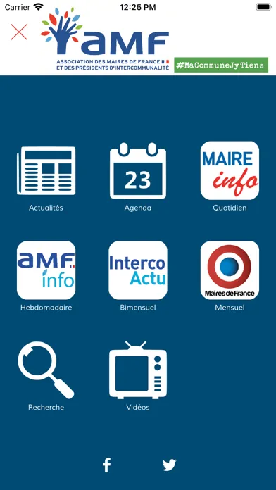 Captures d'écran de L'application de l'AMF