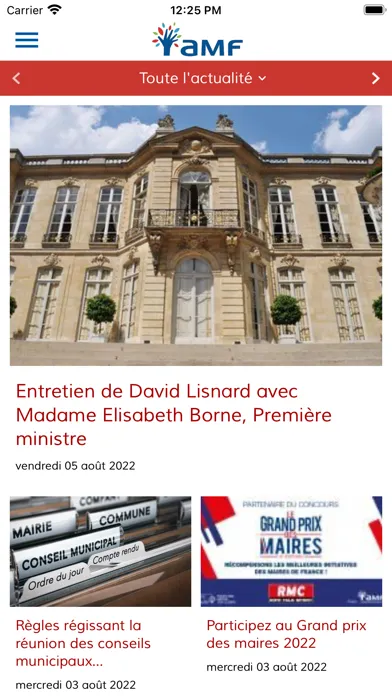 Captures d'écran de L'application de l'AMF