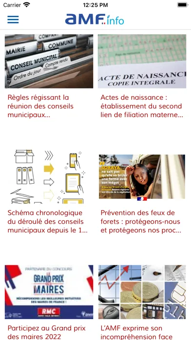 Captures d'écran de L'application de l'AMF