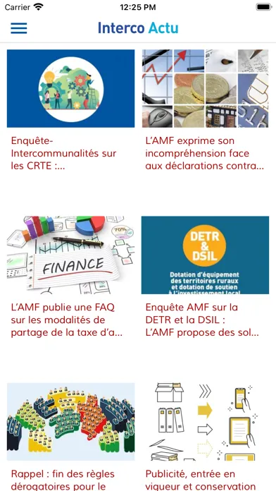 Captures d'écran de L'application de l'AMF