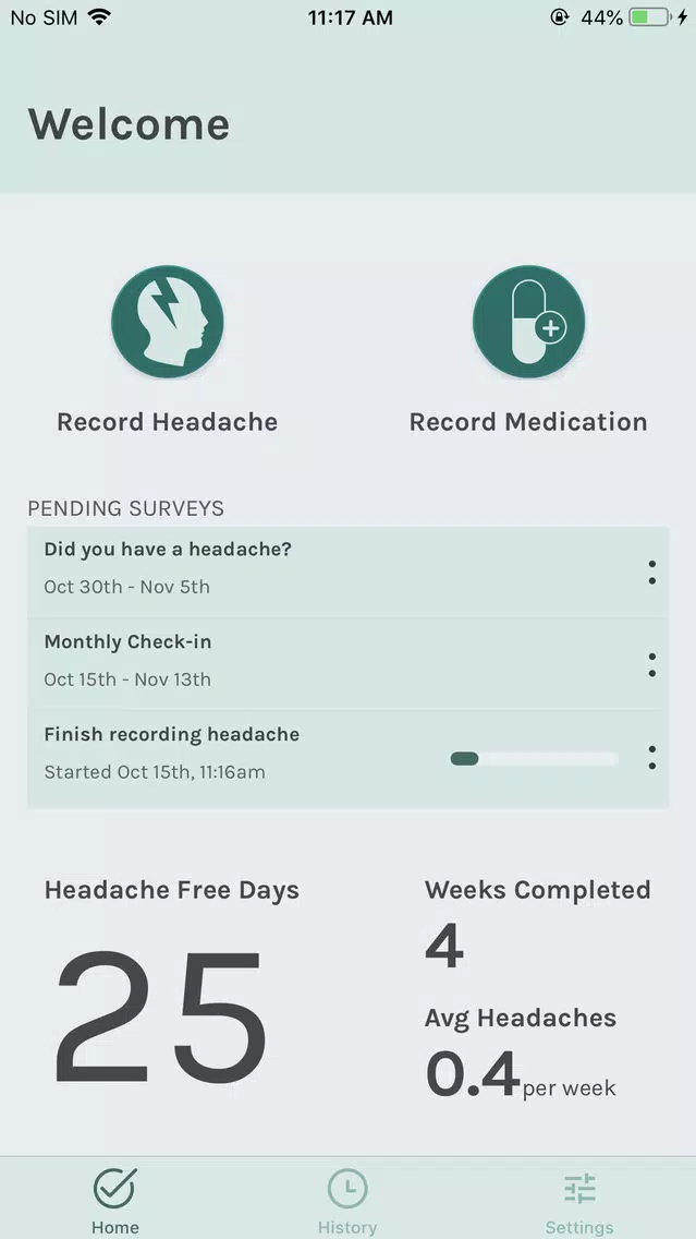 Migraine Recorder سکرین شاٹس
