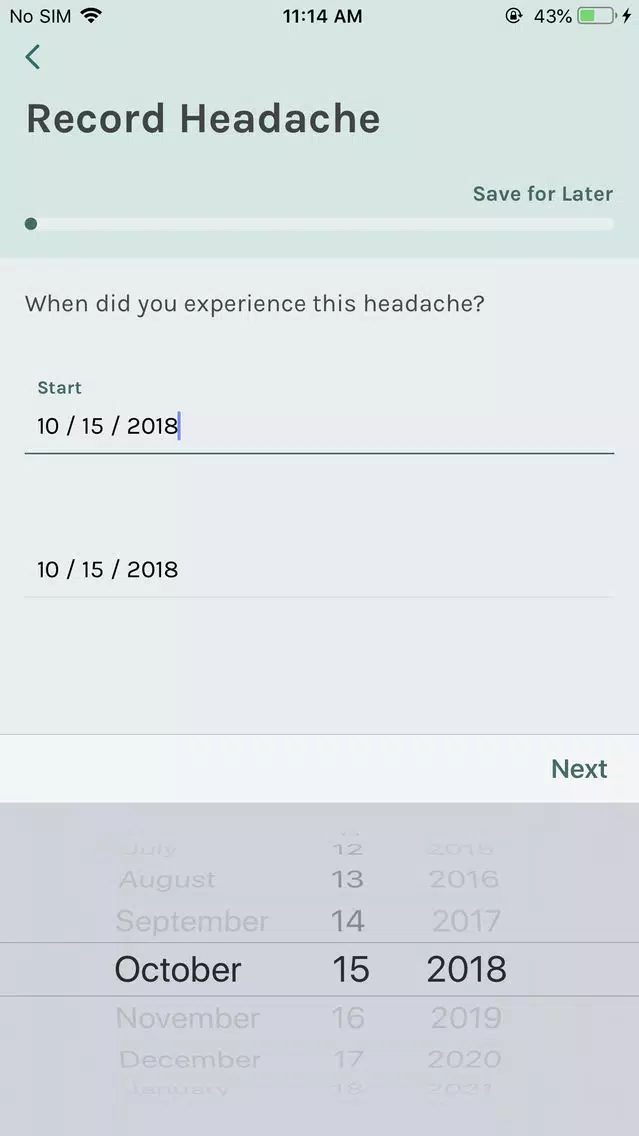 Migraine Recorder سکرین شاٹس