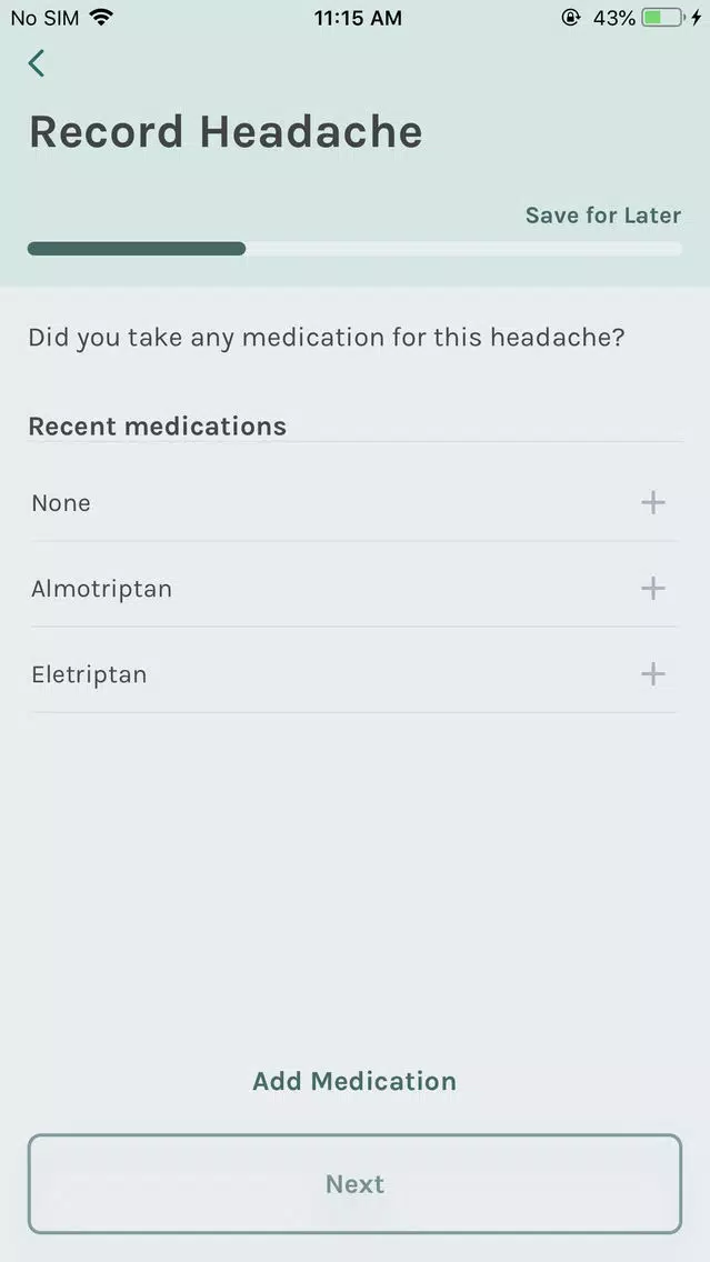 Migraine Recorder سکرین شاٹس