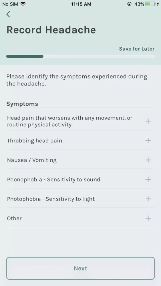 Migraine Recorder应用截图