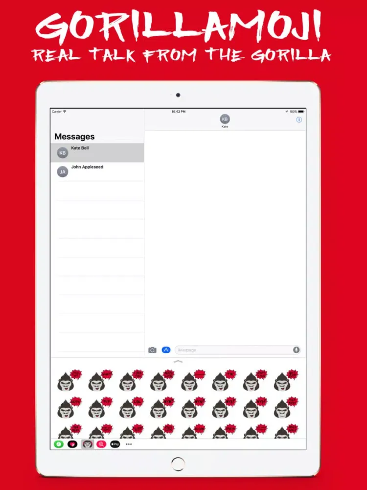 GorillaMoji Sticker Pack iPad  स्क्रीनशॉट