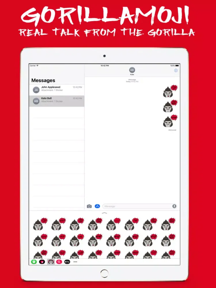 GorillaMoji Sticker Pack iPad  स्क्रीनशॉट