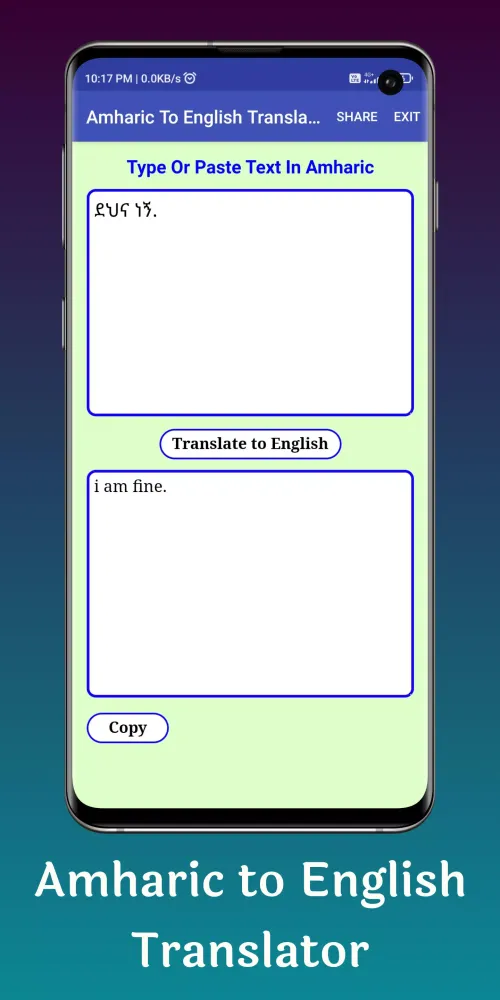 English to Amharic Translator Screenshots