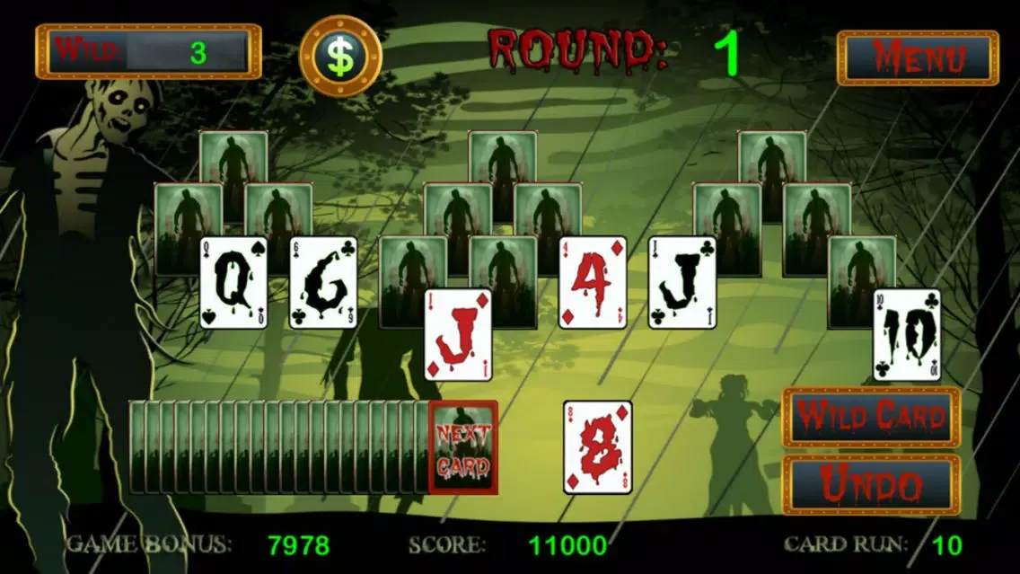 ภาพหน้าจอของ Zombie Solitaire Free