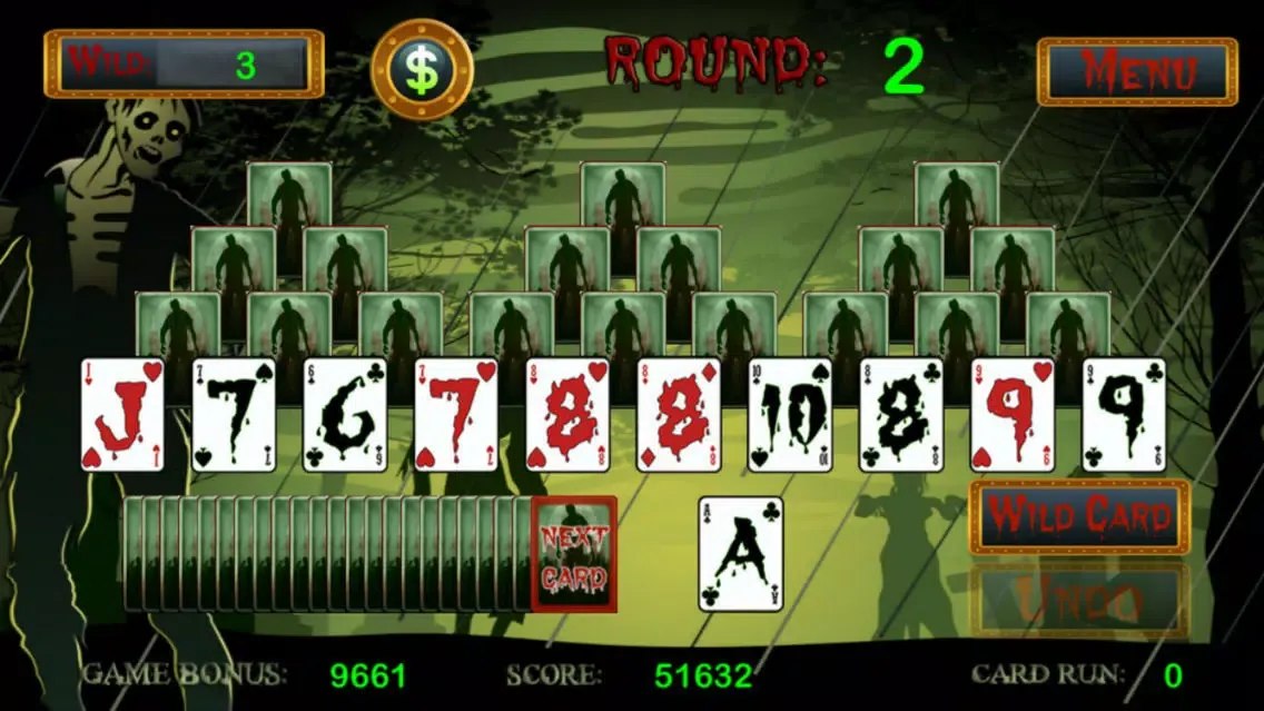 ภาพหน้าจอของ Zombie Solitaire Free