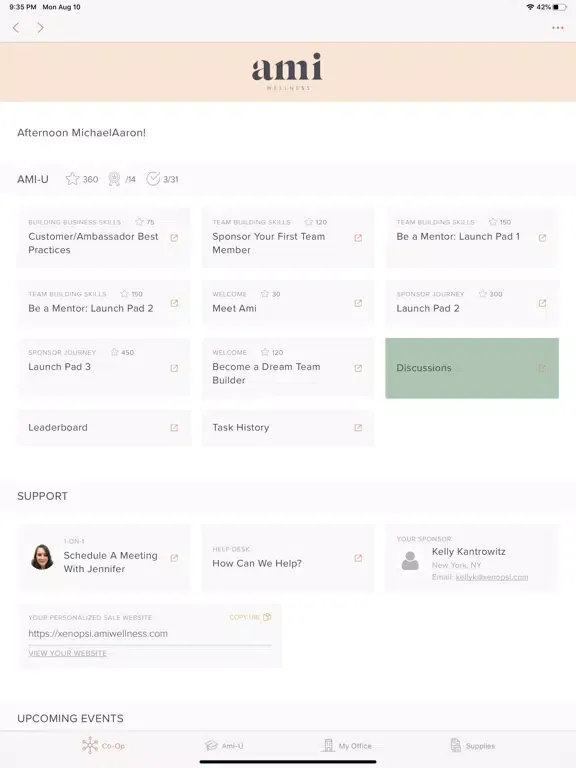 Ami Wellness Co-Op iPad  스크린샷