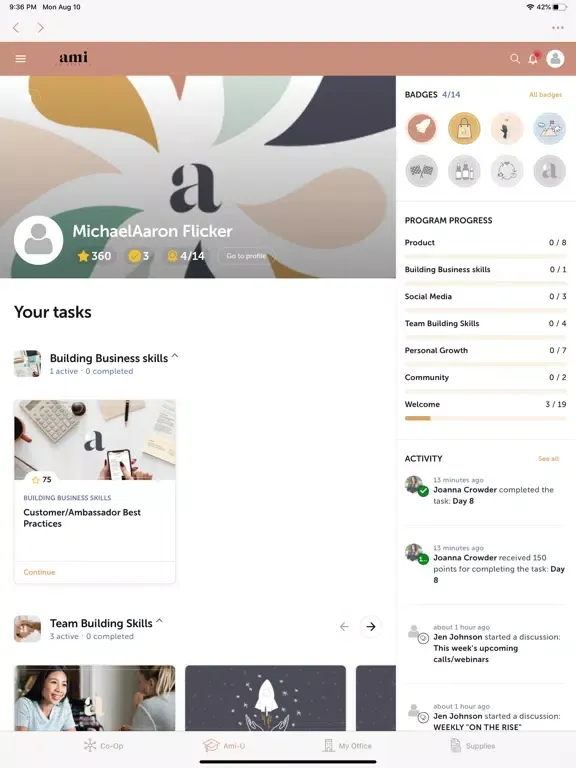 Ami Wellness Co-Op iPad  스크린샷