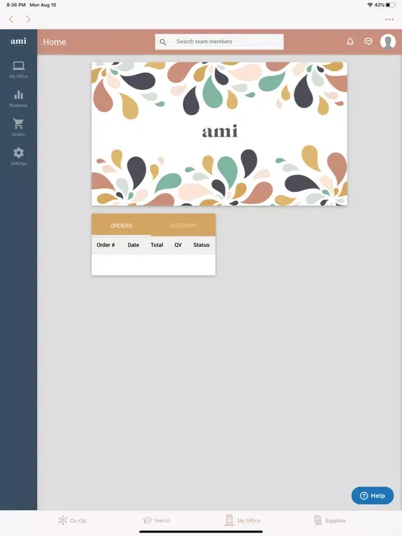 Ami Wellness Co-Op iPad  스크린샷