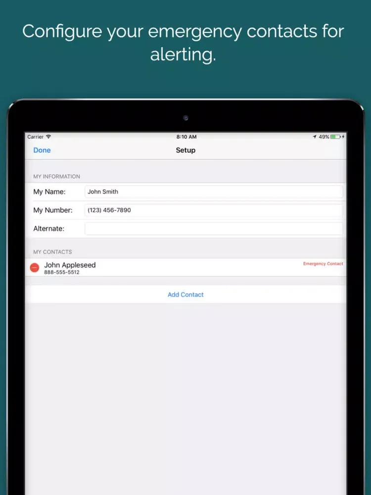 Amika® Panic Personal iPad  Screenshots