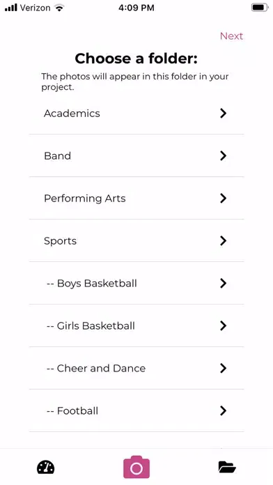 Capturas de tela do Creator Studio for Yearbooks