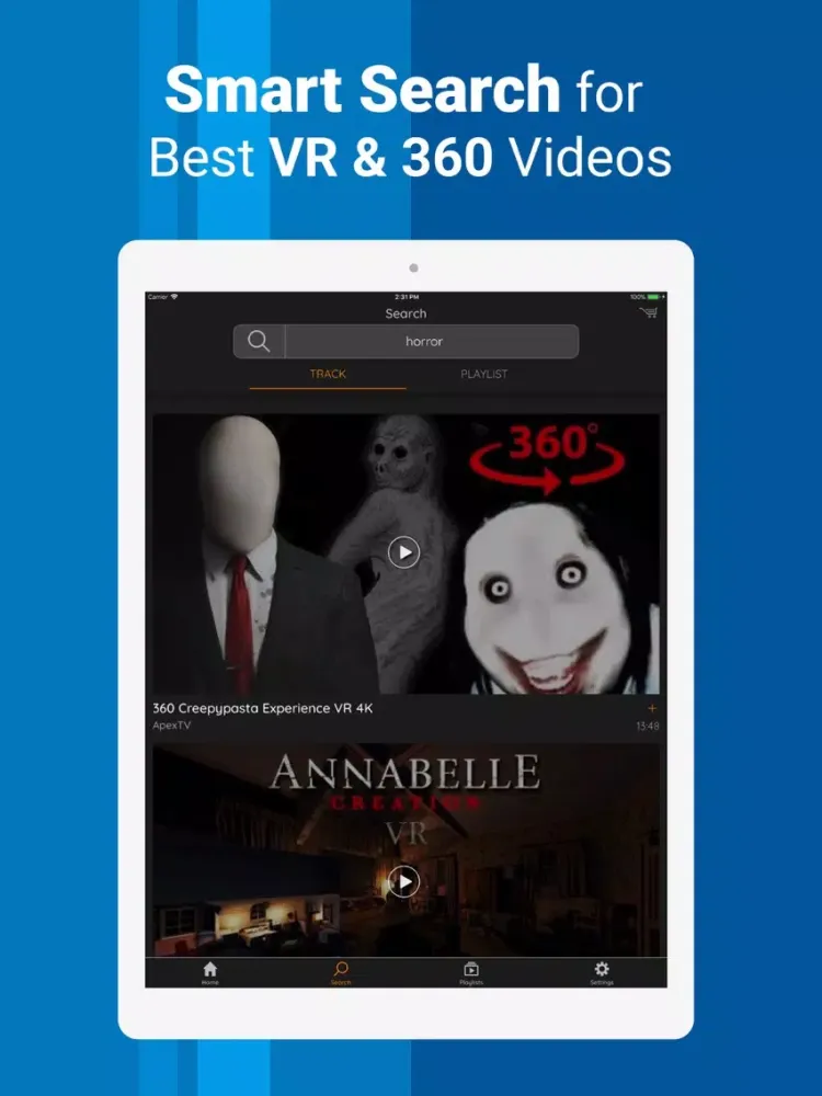 VR – Tube : 3D & 360 Videos iPad  Screenshots