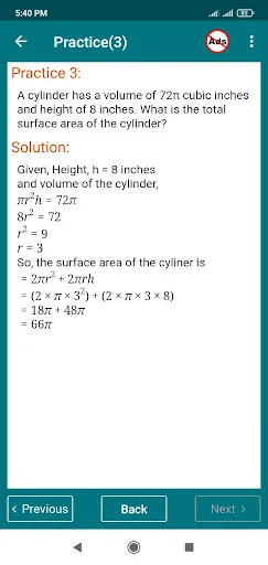 Math Formula with Practice Screenshots