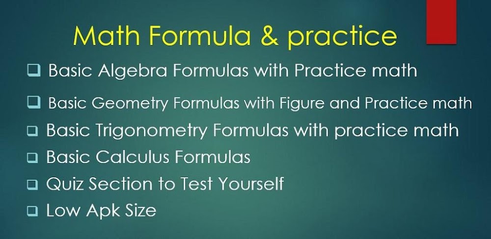 Math Formula with Practice