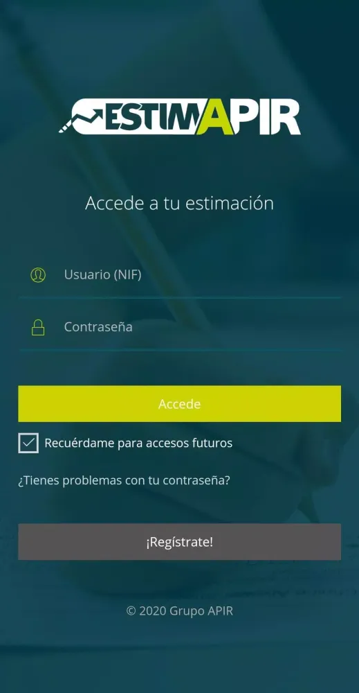 Capturas de tela do EstimaPIR