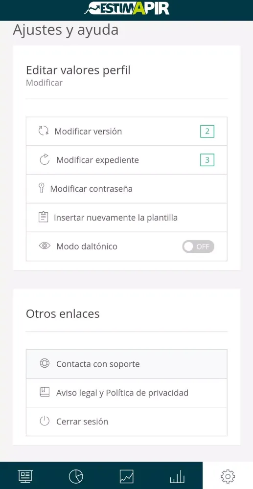 Capturas de tela do EstimaPIR
